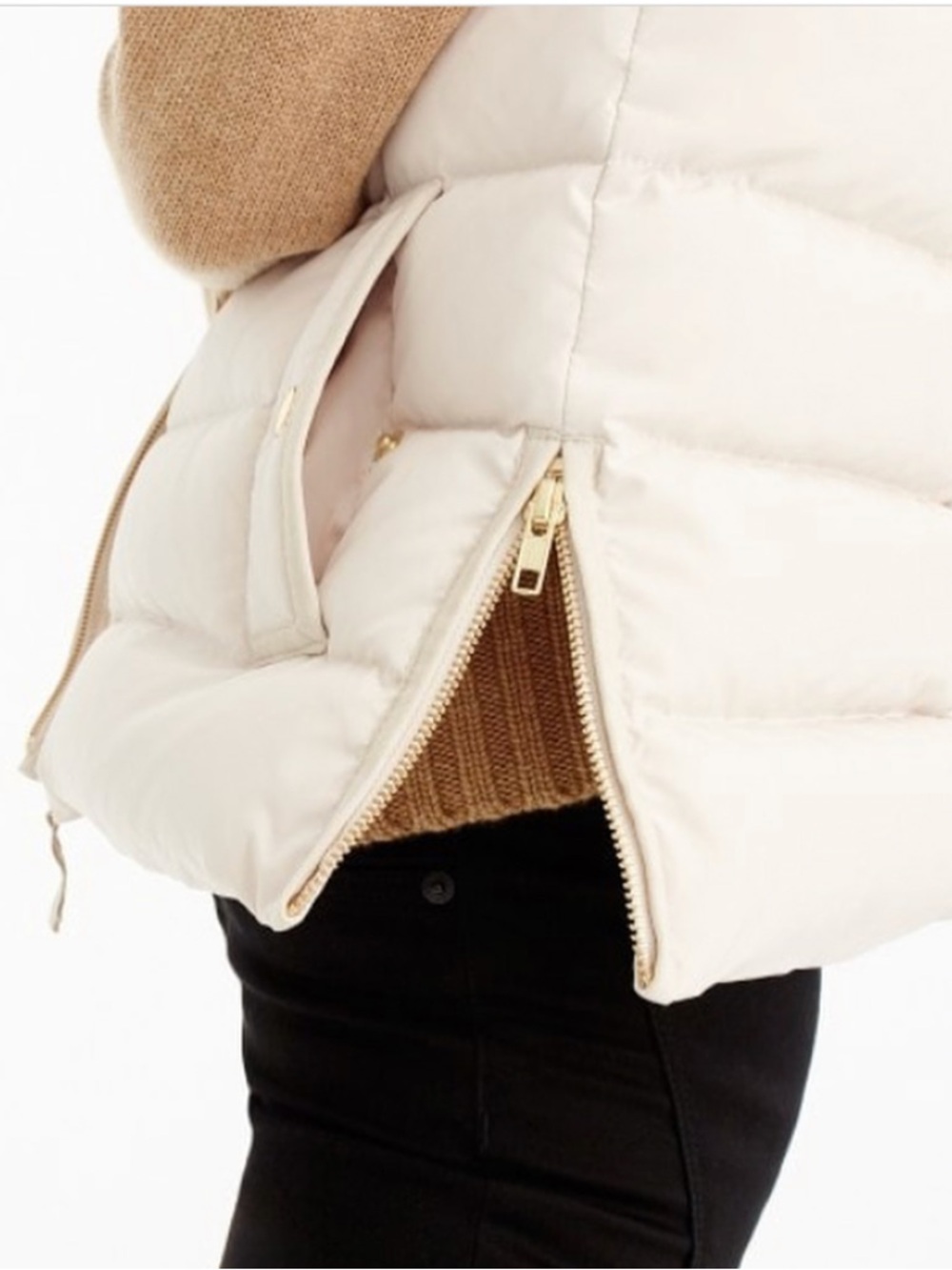 J. Crew Mountain Puffer Quilted Down Vest in navy blue - Picture 2 of 4